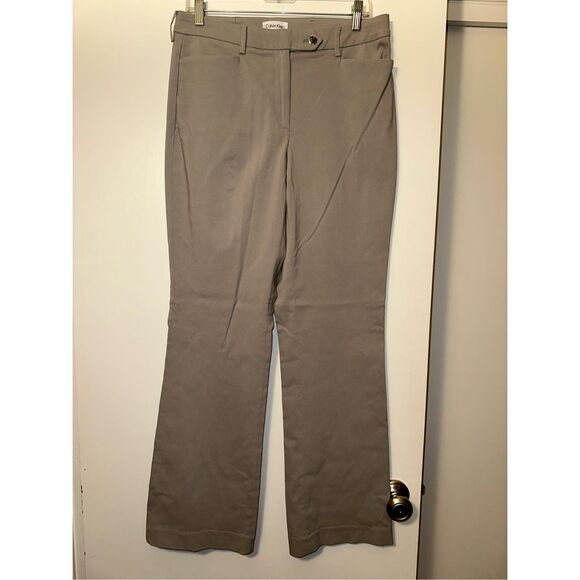Calvin Klein Size 8 Dress Pants Bootcut Light Gray Color High Rise NWOT - Picture 1 of 10